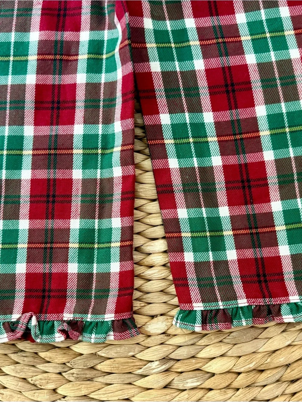 Janie and Jack Christmas Smocked Pajamas Sz 3 EUC